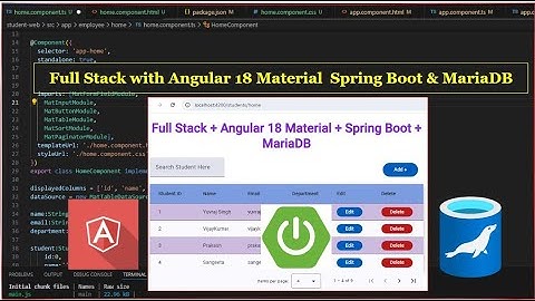 Full Stack + Angular 18 Material + Spring Boot + MariaDB