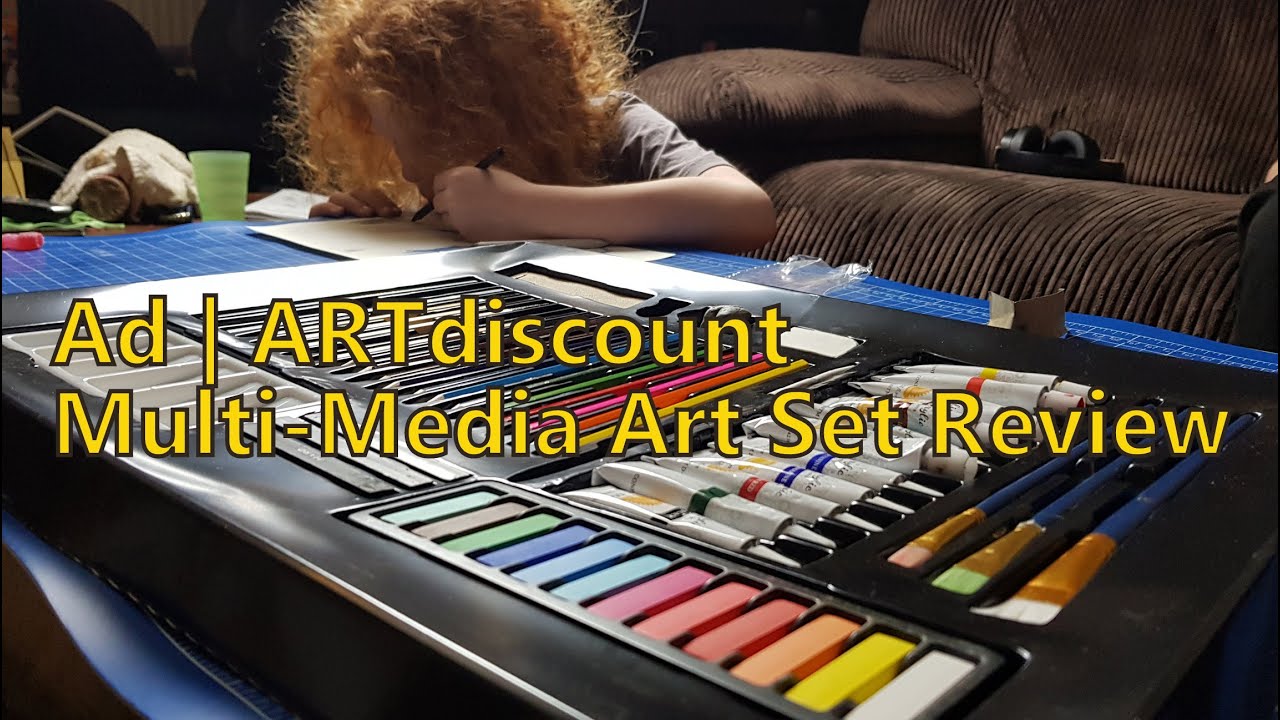 AD ARTdiscount Multi Media Art Set Review 69 Pieces YouTube