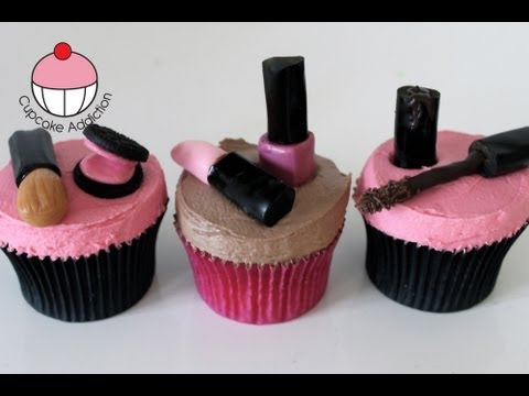Makeup Cupcakes! Decorate Cosmetic Accessory Cupcakes - Addiction How To Tutorial - YouTube