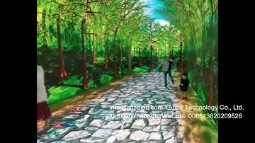 Sensing interactive four dimensional LED display wall,Load bearing LED floor tile display,True and f