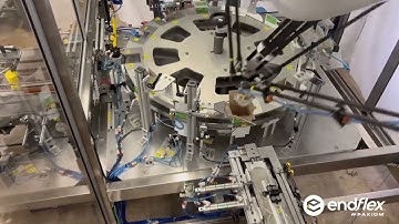 Kartnr Vertical Cartoning Machine to Pick and Place 2 Top Sealed Cups into a Carton