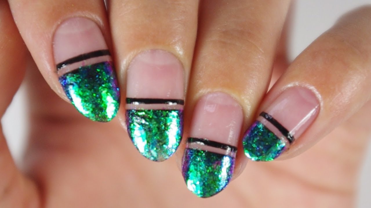 Nail Art with French Paillettes - wide 4