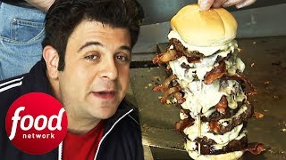 Can Adam OutEat His Competitor During The 5 Lb Eagle Challenge? | Man v Food