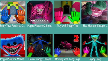 Scary Toys Funtime Chapter 2,Poppy Playtime 2 Steam Mobile,Play With Poppy Toy,Blue Monster,Poppy