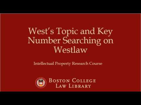 Topic and Key Number Searching on Westlaw