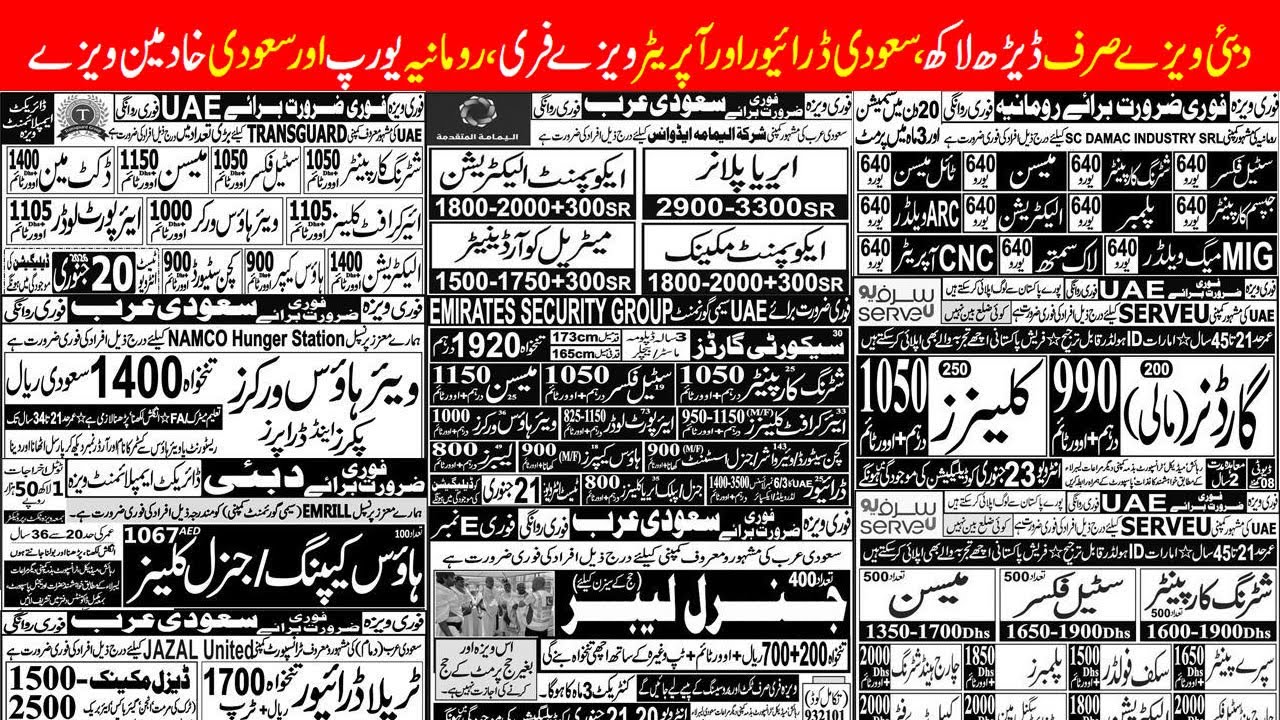 Romania Work Visa for Pakistanis | UAE Visa Only 1.5 Lac | Saudi Drivers Free Visa | Khadmeen Visay