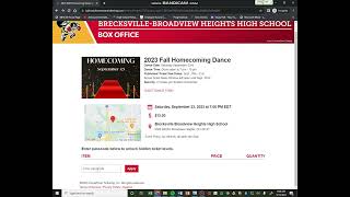 How to Buy Homecoming Tickets - Brecksville-Broadview Heights High School: Fall Homecoming 2023 News