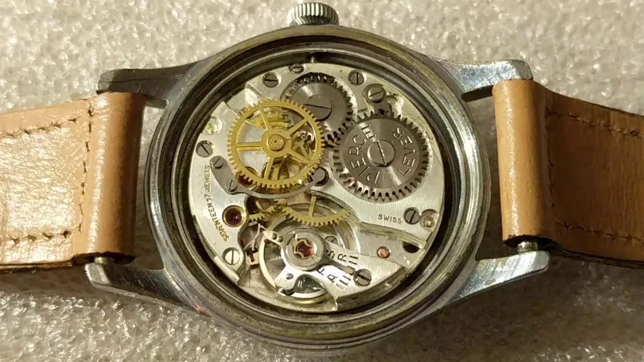 PIERCE cal. 103 SC swiss watch ca. 1945-50 with sweep seconds