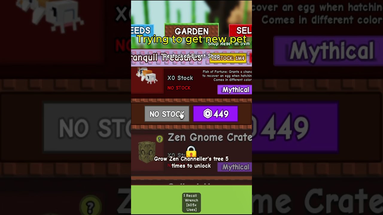 New Zen Event Restock Is A Scam Roblox Growagarden Shorts