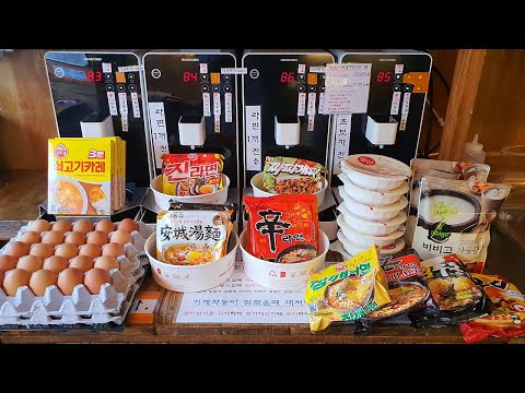 24H Ramen Convenience Store, Korean Instant Noodles - Korean Street Food [ASMR]