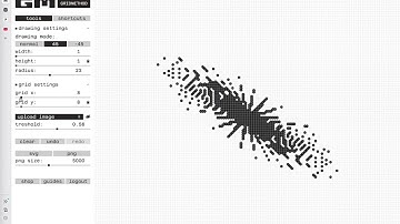 Grid Method Tool - Rounded Pixel to Vector SVG. Background Image