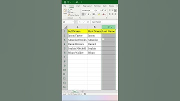 Excel Flash Fill Trick — Split Names in 2 Seconds!