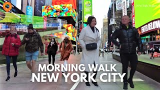 Midtown Manhattan Morning Walk in New York City [4K]