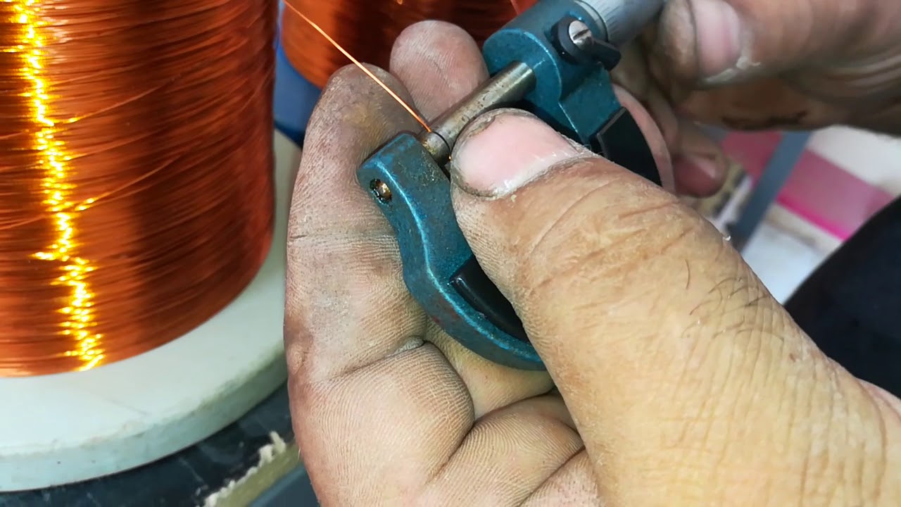 قياس اقطار الاسلاك بالمايكروميتر