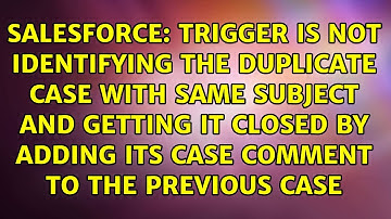 Trigger is not identifying the duplicate case with same subject and getting it closed by adding...