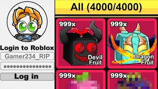 Logging on to 3,437,981 Blox Fruits Accounts