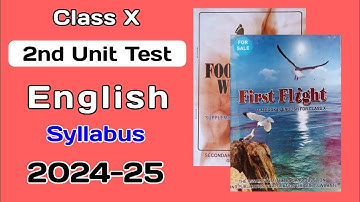 Class 10 2nd Unit Test 2024 -25 English Syllabus SEBA board#class10  #seba#syllabus