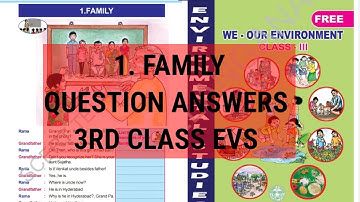 3rd Class EVS EM Unit-1 Family Question Answers(Telangana Primary school digital lessons)  Family