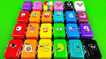 Looking Numberblocks, Alphablocks, Alphabet Lore With Slime Suitcase, Rectangle …Mix Coloring! ASMR