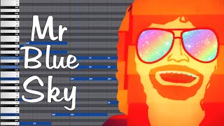 Mr Blue Sky but its played on a ragtime piano
