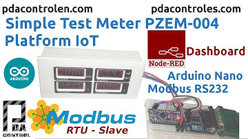 Simple Test Meter PZEM-004 & Arduino Platform  Node-RED Dashboard Modbus RTU RS232 : PDAControl