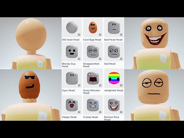 5 CABEÇAS/HEADS ROSTOS/FACES que ACABOU de ser LANÇADA no ROBLOX #r