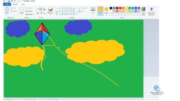 MS paint || How to make a flying kite on Microsoft paint || full tutorial || MS paint