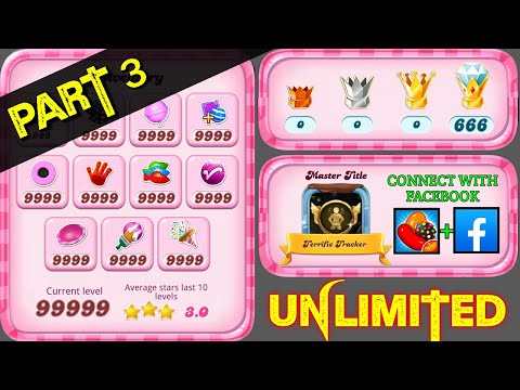 Unlimited Boosters and Unlocking All Levels in Candy Crush Saga | Connect with Facebook