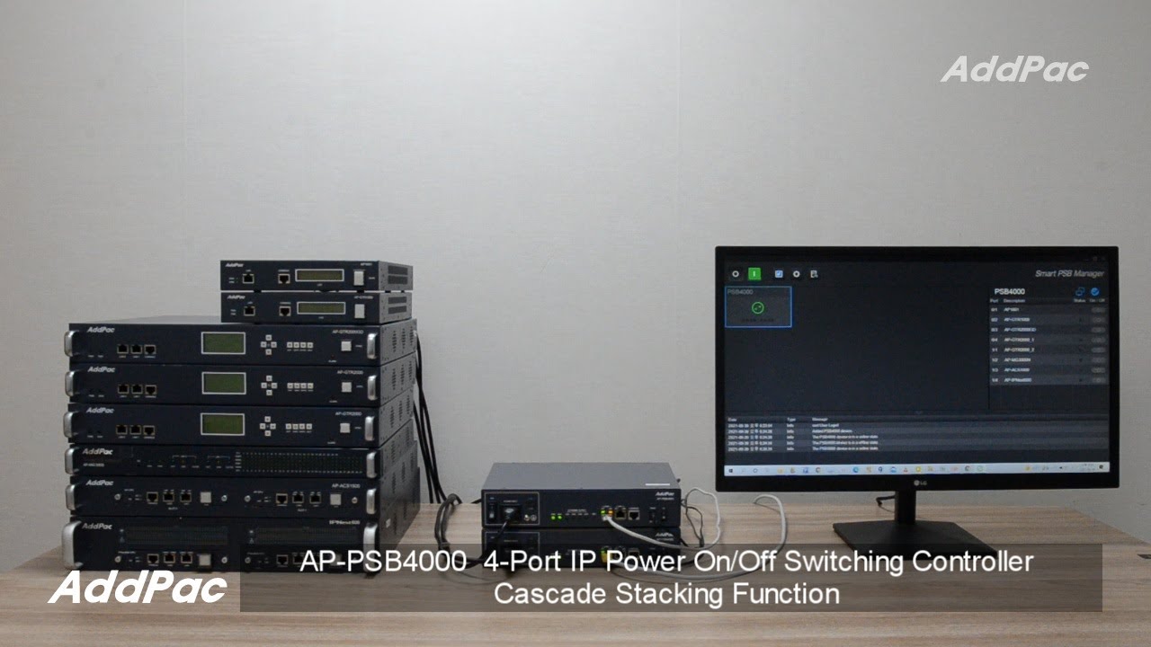 AP-PSB4000 4-Port IP Power On/Off Switching Controller Cascade Stacking ...