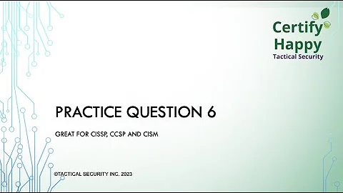 CISSP CCSP CISM practice question 6