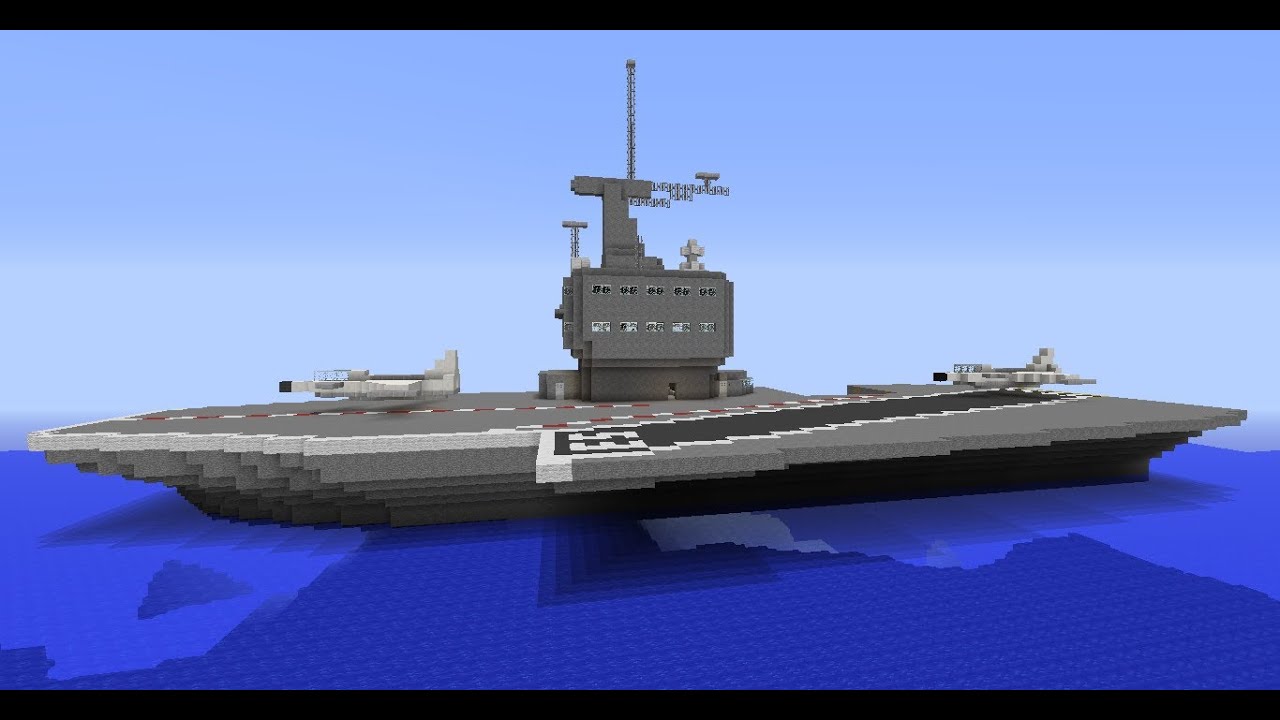 Minecraft / Tuto Porte avion épisode 1 - YouTube