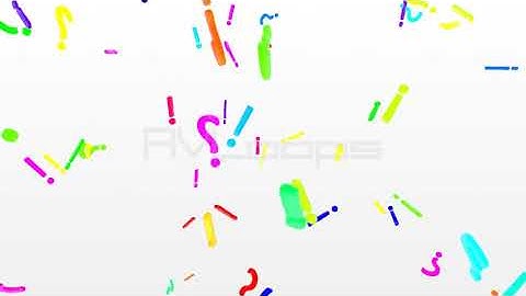 Colorful 3D Question Marks and Exclamation Points Falling in Slow Motion - IncrediVFX - AVloops