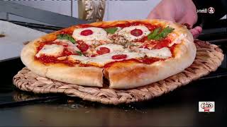 اليكم مكونات وطريقة عمل بيتزا نابولي وبيتزا ببروني بالفطر .. مطبخ الغدير