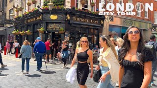 🇬🇧LONDON CITY TOUR | Busy Saturday in Central London | Central London Street Walk 4K