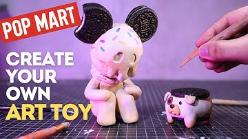 I Made My Own Pop Mart Toy | Polymer Clay Art #popmart #claysculpture #clayart #arttoy
