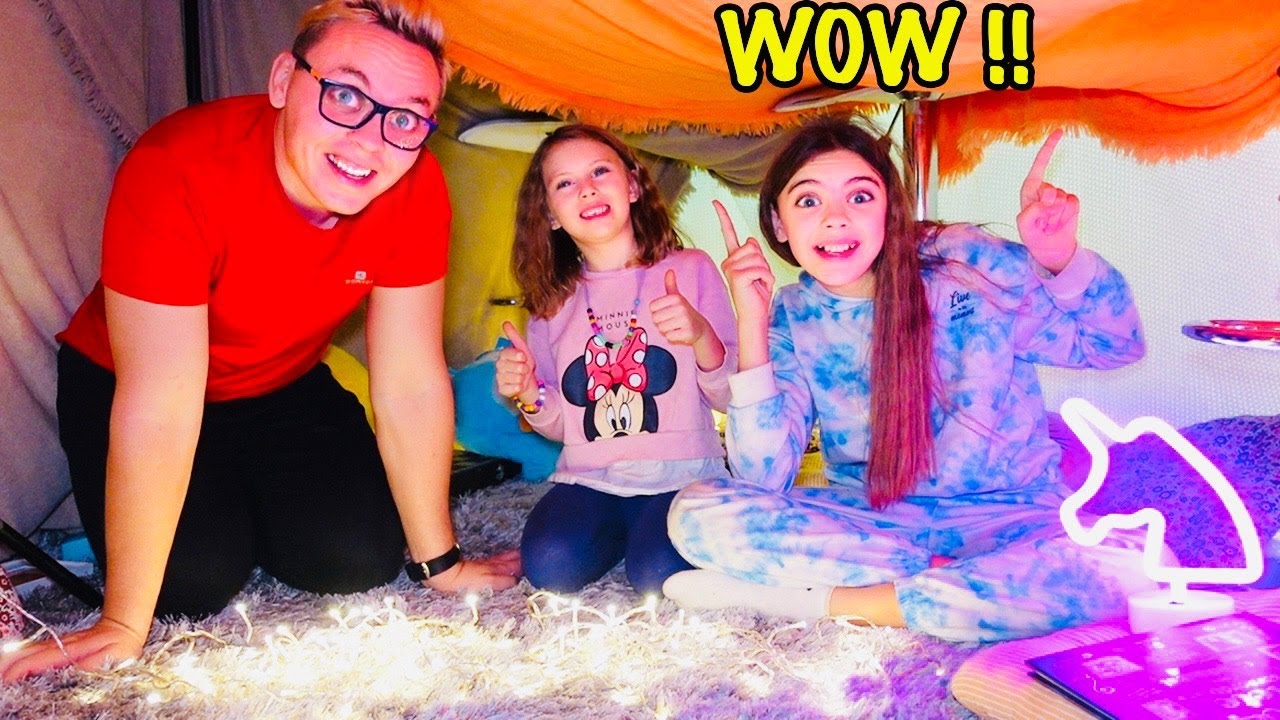 Am construit O COLIBA din PATURI la noi in CASA !!