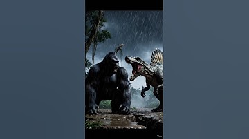 Title: Storm of Beasts Gorilla vs Spinosaurus Battle #Horror #GorillaVsSpino #StormBattle #Cinematic