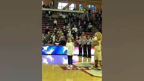 Maddie Anderson performing National Anthem Dec 201...
