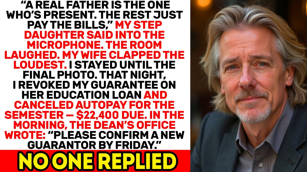 “A Real Father Pays,” She Said on the Mic — I Revoked the $22,400 Guarantee