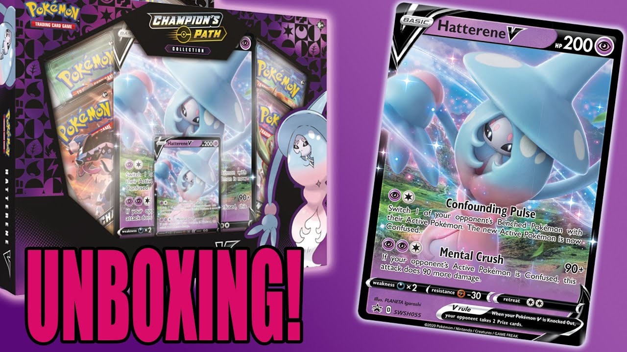 Pokemon Champion's Path Hatterene V Box! Anything Good?! - YouTube