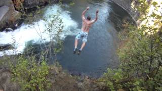Huge Cliff jump: Fear Training - Canada Ski Cross