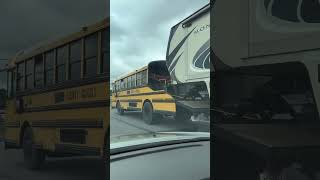 Towing an RV with a School Bus. #rv #automobile #travel