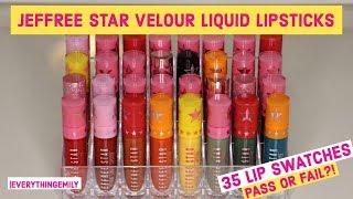 JEFFREE STAR LIQUID LIPSTICK SWATCH FEST! |EverythingEmily