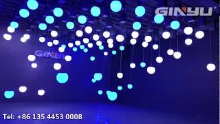 GINYU LED kinetic ball orbis flyball show room