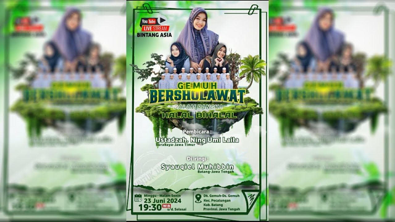 GEMUH BERSHOLAWAT Dalam Rangka HALAL BIHALAL | Pembicara : Ustadzah Ning Umi Laila dari Surabaya