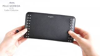 PELLE MORBIDA ペッレ モルビダ レディースコレクション Barca バルカ 型押しレザー ラウンドファスナー 小銭入れ付き長財布 BAL003NS