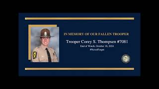 Illinois State Police Trooper Corey S. Thompsen Funeral Procession
