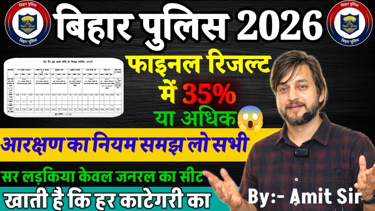 35% आरक्षण समझ लो सभी // CSBC के नया नियम क्या है // BIHAR POLICE CONSTABLE 2026