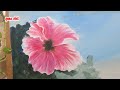 Painting hibiscus  step by step acrylic painting  gene artacrylicpainting flowerpainting