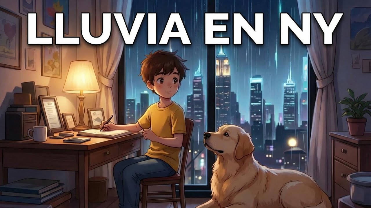 Lluvia en New York con mi Perro ☔ Lofi para Estudiar y Dormir (Relaxing Beats)